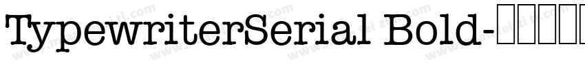 TypewriterSerial Bold字体转换